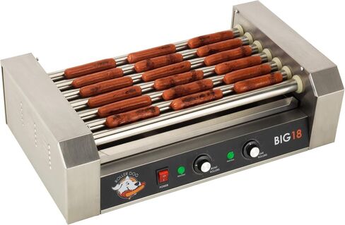 RollerDog Big 18 Stainless Steel Hotdog Roller with Drip Tray (RK4749K) in Saudi Arabia