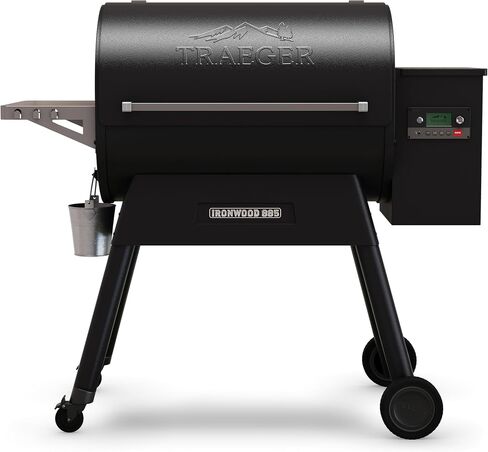 Traeger Ironwood 885 Wood Pellet Grill & Smoker, 885 Sq In, WiFi | Super Smoke Mode, D2 Controller, WiFi app control, 500°F max – 6-in-1 grill, smoke, bake & BBQ in Saudi Arabia