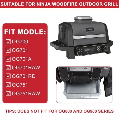 Grease Tray for Ninja Woodfire BBQ Grill, Professional Drip Pan for Ninja Woodfire Grills OG700 Series - OG701 & OG751 Outdoor Grill & Smoker, Non Disposable Tray in Saudi Arabia