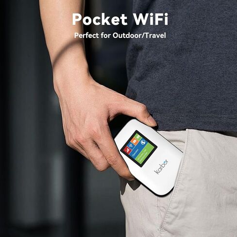 4G Hotspot WiFi for Travel, WiFi 6, Portable Mobile WiFi, with 50GB US Data | Pocket WiFi, Access Multiple Carriers, No SIM Required, No Contract, 10 Connected Devices, 1GB Global Data for 80+ Countries in Saudi Arabia
