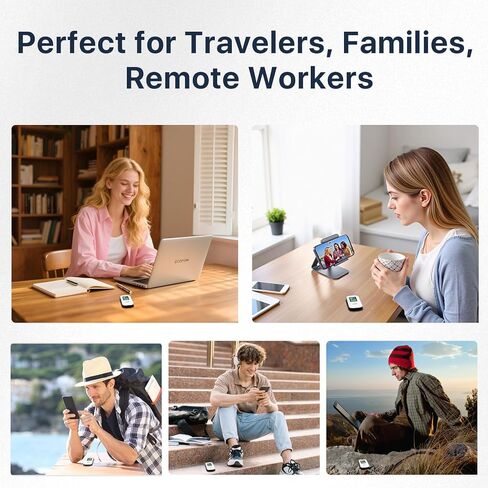 4G Hotspot WiFi for Travel, WiFi 6, Portable Mobile WiFi, with 30GB US Data | Pocket WiFi, Access Multiple Carriers, No SIM Required, No Contract, 10 Connected Devices, 1GB Global Data for 80+ Countries in Saudi Arabia