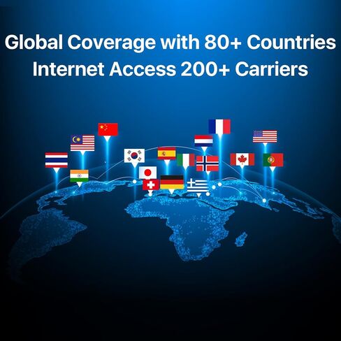 4G Hotspot WiFi for Travel, WiFi 6, Portable Mobile WiFi, with 30GB US Data | Pocket WiFi, Access Multiple Carriers, No SIM Required, No Contract, 10 Connected Devices, 1GB Global Data for 80+ Countries in Saudi Arabia