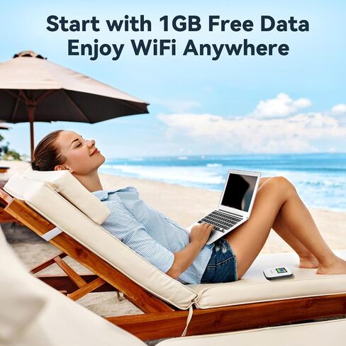 4G Hotspot WiFi for Travel, WiFi 6, Portable Mobile WiFi, with 30GB US Data | Pocket WiFi, Access Multiple Carriers, No SIM Required, No Contract, 10 Connected Devices, 1GB Global Data for 80+ Countries in Saudi Arabia