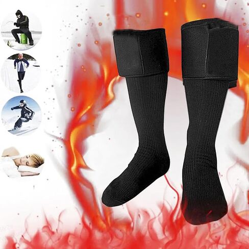 Electric Heated Long Socks for Men Women, Winter Thermal Heating Socks Calf Foot Warmer for Cycling Ski Hunting Camping Hiking in Saudi Arabia