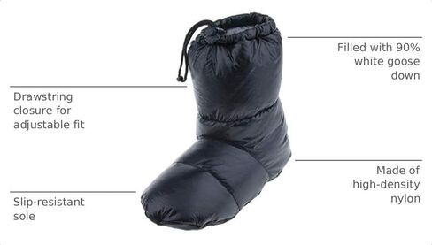 Winter Goose Down Booties Waterproof Anti-Slip Ultralight Puffy Socks Slippers Tent Warm Boots Shoes for Camping Home in Saudi Arabia