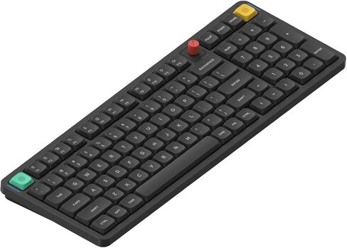 nuphy Air100 V3 Wireless Mechanical Keyboard with Multifunctional knob | 99 Keys 100% Low Profile Keyboard, For Mac, Windows, Bluetooth/2.4GHz/USB-C, RGB Backlit, PBT Keycaps, Office keyboard in Saudi Arabia