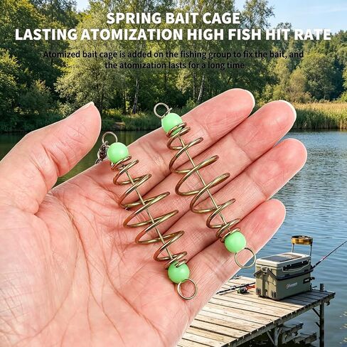 30PCS Fishing Bait Trap Cage Feeder Basket Holder Coarse Lure Feeder Carp Fishing Tackle Kit Bait Thrower, Fishing Feeder Bait Cage Lure Fish Accessories in Saudi Arabia