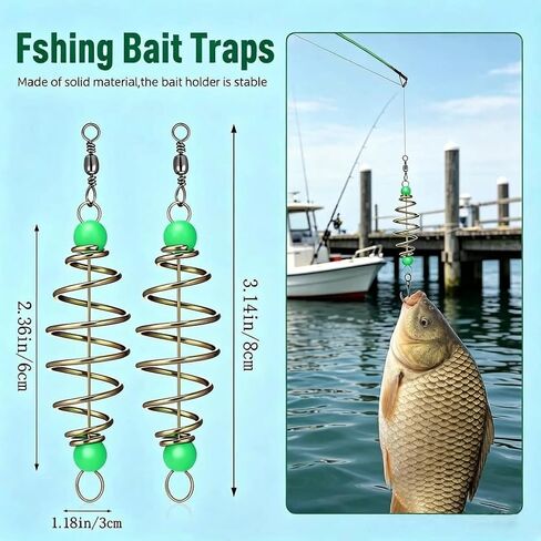30PCS Fishing Bait Trap Cage Feeder Basket Holder Coarse Lure Feeder Carp Fishing Tackle Kit Bait Thrower, Fishing Feeder Bait Cage Lure Fish Accessories in Saudi Arabia
