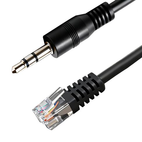 3.5mm Stereo Jack to RJ12 Handbrake Cable for Fanatec Racing Wheel Bases | Ideal for Connecting Clubsport Wheel Bases/Racing Wheels, Plug-and-Play, Stable Transmission, Flexible 2m Cable in Saudi Arabia