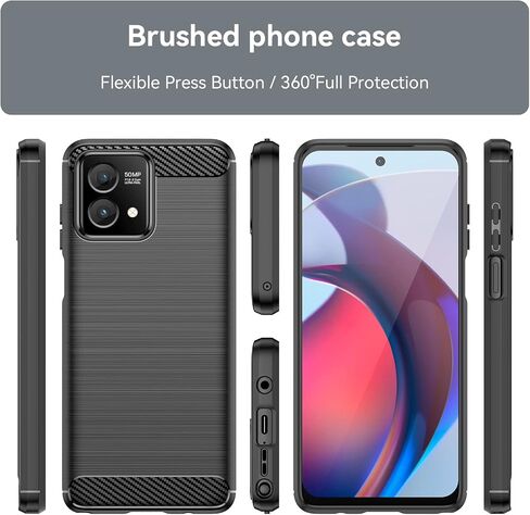 for Motorola Moto G Stylus 5G 2023 Phone case, Shockproof, Scratch Resistant Carbon Fiber Jacket, Soft TPU,for Moto G Stylus 5G 2023case (Black)… (Black) in Saudi Arabia