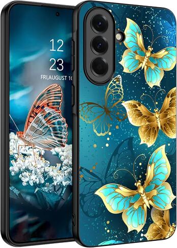 جراب GUAGUA لهاتف Samsung Galaxy S26 مقاس 6.3 بوصة يتوهج في الظلام بنمط فراشة لطيف غطاء مضيء للنساء والرجال حافظات هاتف واقية رفيعة مقاومة للصدمات لهاتف Samsung S26، أزرق in Kuwait