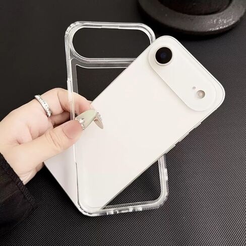 for iPhone Air Bumper Case Clear with Camera Cover, Compatible with MagSafe, Slim Fit No Back Design Soft TPU Bumper Frame Shockproof Excellent Heat Dissipation (Clear) in Saudi Arabia