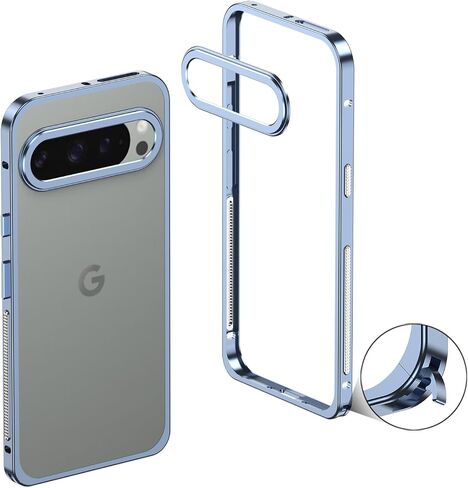 Aluminum Alloy Bumper Case for Google Pixel 10 Pro XL /10ProXL, Metallic Cooling Frame with Vents, Modern Minimalist Style (Black, Google Pixel 10 Pro XL) in Saudi Arabia