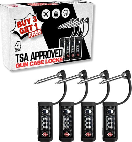 Gun Safety Lock 4-Pack, TSA Cut-Resistant Child-Safe Padlock in Saudi Arabia