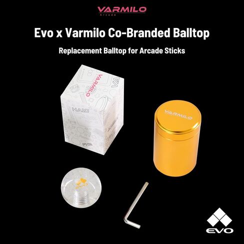VARMILOARCADE Evo x Varmilo Co-Branded Balltop, Translucent Joystick Balltop Replacement for Arcade Stick, Fight Stick Controller, Lever Customization and DIY Parts in Saudi Arabia