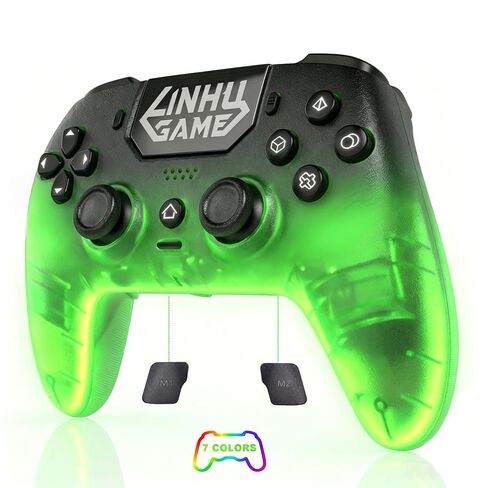 linhugame Wireless Controller for PS5/Slim/Pro/PC Electric Green in Saudi Arabia