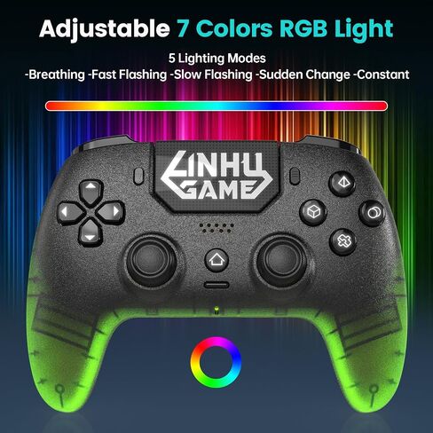 linhugame Wireless Controller for PS5/Slim/Pro/PC Electric Green in Saudi Arabia