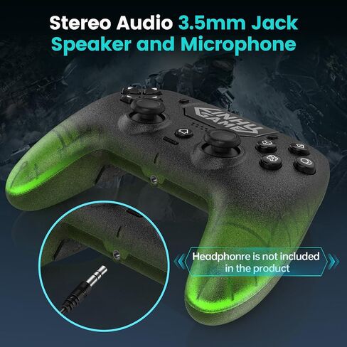 linhugame Wireless Controller for PS5/Slim/Pro/PC Electric Green in Saudi Arabia