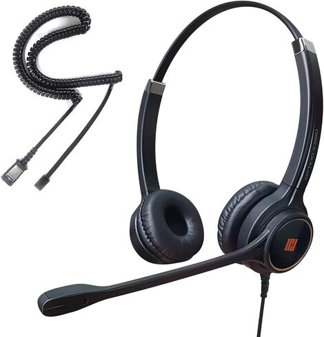 IPD IPH-160 Phone Headset with Noise Cancelling Microphone for Office and Call Center- Comapatible with Polycom VVX, Aastra,Avaya Digital, Nortel,Samsung,Mitel landline Phones. | Office and Call Center, Compatible with Polycom VVX, Aastra, Avaya Digital,  in Saudi Arabia