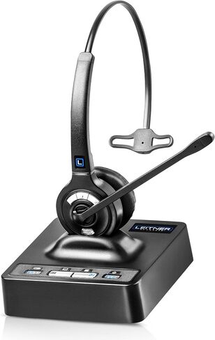 Leitner LH270 Premium Lite 2-in-1 Wireless DECT Headset for Office Phones | Single-ear, over-the-head, DECT - not Bluetooth, office phones and computer, Cisco, Yealink, Polycom, Avaya, 5-year warranty in Saudi Arabia