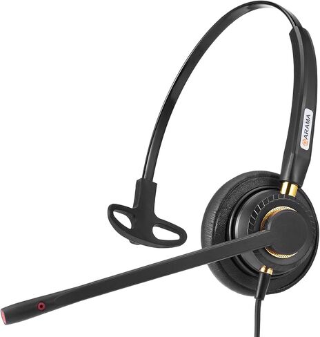 Arama RJ9 Telephone Headset for Cisco IP Phones, Mic Mute&Volume Control | Wired Phone Headset, Lightweight, Coilded Wire for Long Range, Clear Calls, Compatible with Cisco IP-7940G 8841 7841 9971 in Saudi Arabia