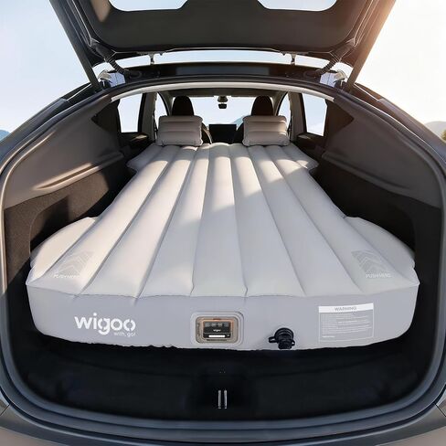 Wigoo 2026 Air Mattress for Tesla Model Y 2020-2026, 8" Thick NOT for YL | Click Self-Inflate, Home-Level Comfort, USB-C Recharge Built-in Air Pump, Ergonomic Design, 2 Pillows, Accessories NOT for YL in Saudi Arabia
