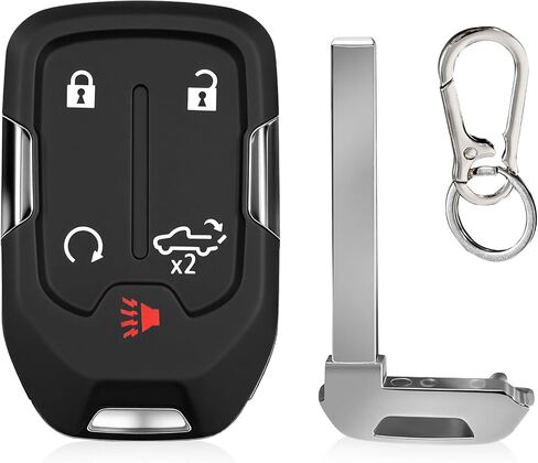 1 Pack Keyless Key Fob Remote Fit for 2019-2023 GMC Sierra 1500 2500 3500 & 2019-2023 Chevrolet Chevy Silverado 1500 2500 3500, 433 MHz HYQ1ES 13522904 13522854 Include Uncut Key Blade in Saudi Arabia