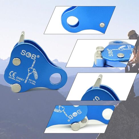 Rock Climbing Ascender Ultralight Fall Arrest Protection & Grab Device | Aluminum-Magnesium Alloy | for Climbing, Mountaineering, Arboriculture, Caving, Industrial Rope Access in Kuwait