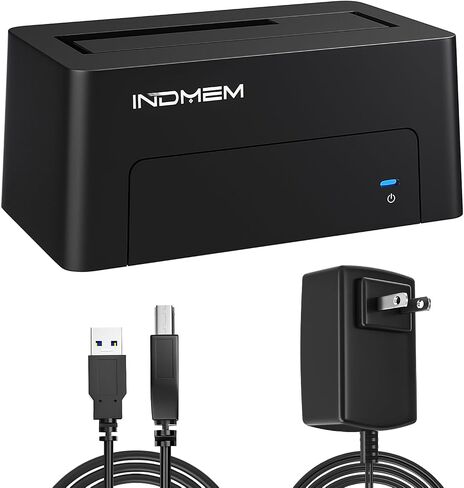 INDMEM SAS to USB 3.0 Adapter, SAS/SATA Hard Drive Enclosure Reader Converter Docking Station for 2.5/3.5 inch Server HDD SSD with 12V/2A Power Adapter,Support up to 24TB(New Upgrade) in Saudi Arabia