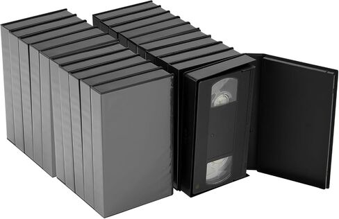20 Pack VHS Tape Protector Case Standard Black VHS Cases | VHS Album Case with Outer Clear Sleeve, VHS Cassette Tape Storage Box Protective Sleeve for VHS Cassette Original Box in Saudi Arabia