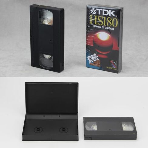 20 Pack VHS Tape Protector Case Standard Black VHS Cases | VHS Album Case with Outer Clear Sleeve, VHS Cassette Tape Storage Box Protective Sleeve for VHS Cassette Original Box in Saudi Arabia