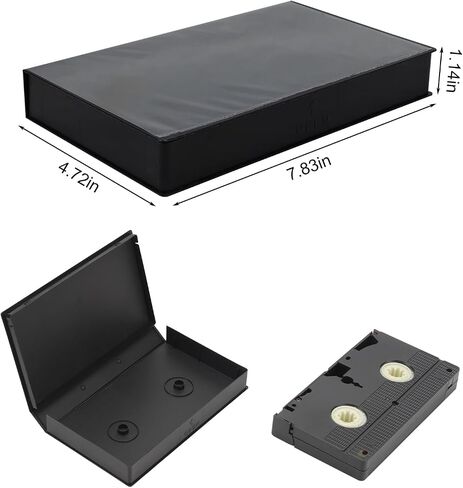 20 Pack VHS Tape Protector Case Standard Black VHS Cases | VHS Album Case with Outer Clear Sleeve, VHS Cassette Tape Storage Box Protective Sleeve for VHS Cassette Original Box in Saudi Arabia