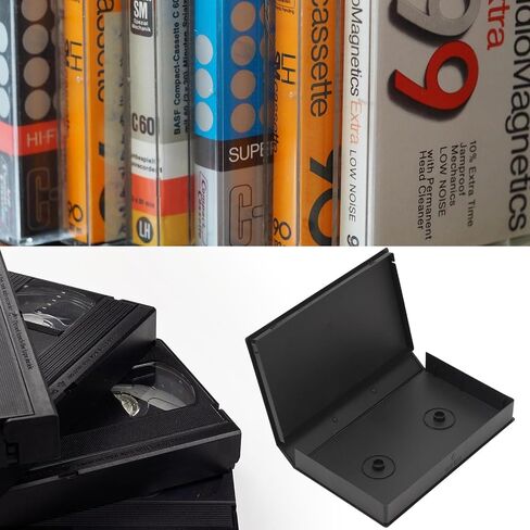 20 Pack VHS Tape Protector Case Standard Black VHS Cases | VHS Album Case with Outer Clear Sleeve, VHS Cassette Tape Storage Box Protective Sleeve for VHS Cassette Original Box in Saudi Arabia
