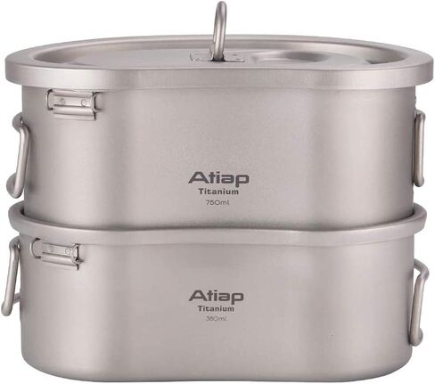 Titanium Canteen Mess Kit with Folding Handle Hanging Ring Ultralight Portable for Lunch Outdoor Camping Hiking in Saudi Arabia
