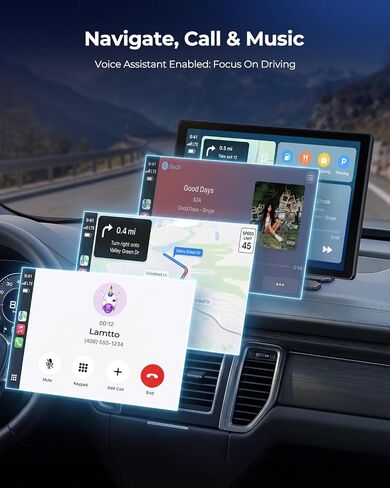 LAMTTO 11'' Carplay Screen for Car with YouTube/TikTok, Backup Camera | Extra Large HD Wireless Car Play and Android Auto, Built-in Entertainment Video APPs, Navigation, Voice Assistant, OTA Update in Saudi Arabia