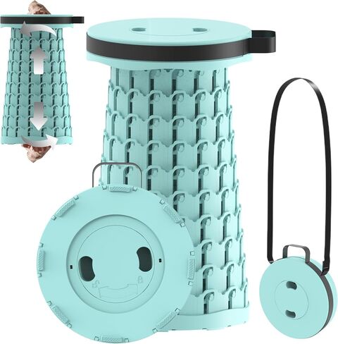 2026 Upgraded Portable Folding Stool, Collapsible Stools, 600lbs Max Weight, Lightweight But Sturdy, Telescoping Foldable Camping Stool for Outdoor Fishing Hiking Travel BBQ in Saudi Arabia