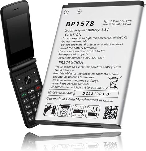 BP1578 Battery,(2026 New Upgraded) 1530mAh Battery for Verizon Kazuna eTalk 4G LTE/Verizon Kazuna eTalk 4G KAZ-F019/KAZ-F119 in Kuwait