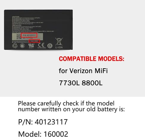 بطارية لجهاز Verizon Jetpack Hotspot Novatel MiFi Wireless Jetpack MiFi 8800L 7730L in Kuwait