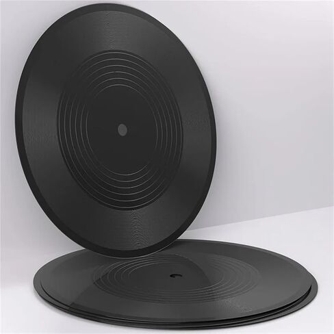 6PCS 12 Inch Blank Vinyl Records for Disco Party Decor, Retro Music Wall Art | Blank vinyl records for DIY decor, retro music party supplies, 12-inch black plastic discs. in Saudi Arabia