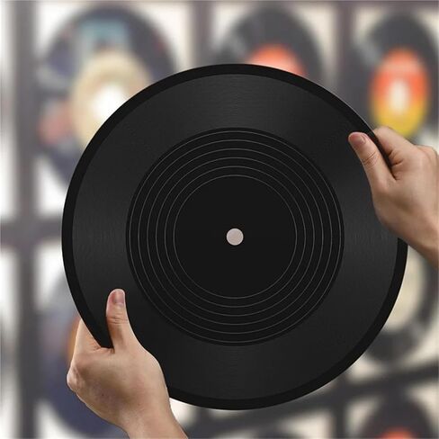 6PCS 12 Inch Blank Vinyl Records for Disco Party Decor, Retro Music Wall Art | Blank vinyl records for DIY decor, retro music party supplies, 12-inch black plastic discs. in Saudi Arabia