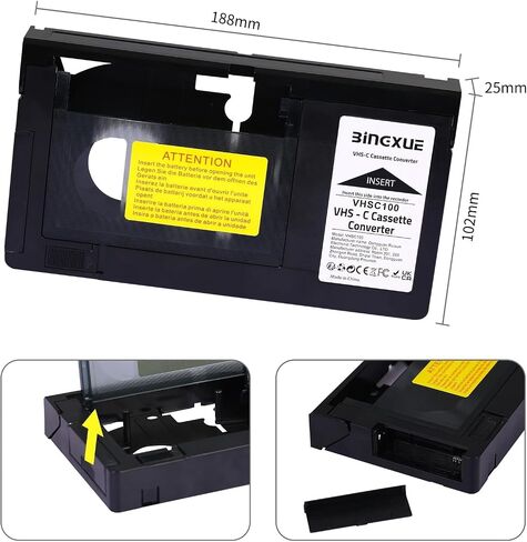 2026 New VHS C Adapter, VHS-C to VHS Adapter,Cassette Adapter, Camcorders Motorized VHS for VCR Players, Not Compatible with 8mm/Hi8/Mini Dv Tapes in Saudi Arabia