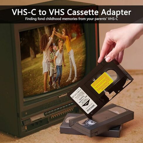 2026 New VHS C Adapter, VHS-C to VHS Adapter,Cassette Adapter, Camcorders Motorized VHS for VCR Players, Not Compatible with 8mm/Hi8/Mini Dv Tapes in Saudi Arabia