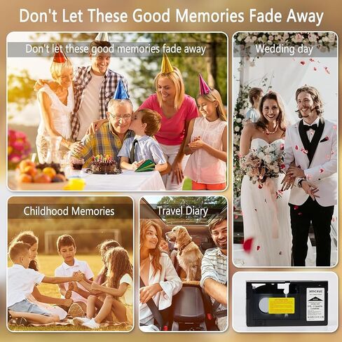 2026 New VHS C Adapter, VHS-C to VHS Adapter,Cassette Adapter, Camcorders Motorized VHS for VCR Players, Not Compatible with 8mm/Hi8/Mini Dv Tapes in Saudi Arabia