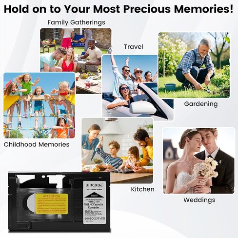 2026 New VHS C Adapter, VHS-C to VHS Adapter,Cassette Adapter, Camcorders Motorized VHS for VCR Players, Not Compatible with 8mm/Hi8/Mini Dv Tapes in Saudi Arabia