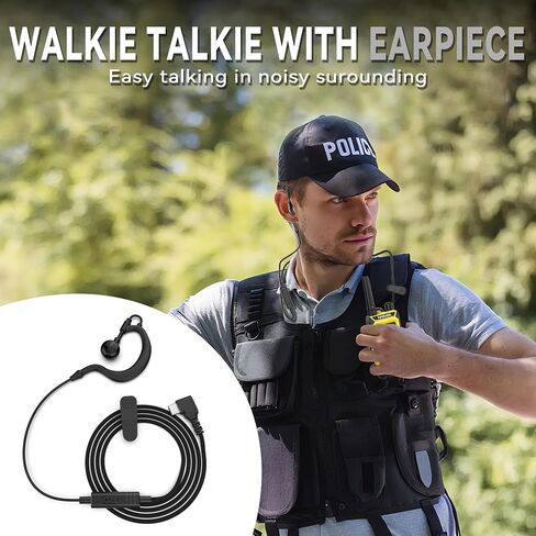 KETELESE T4 Two Way Radio with Earpiece and Mic, FRS 22 Channel Walkie Talkie Long Range, IP67 Waterproof Walkie Talkies, Weather Alert, PTT Group, VOX, Yellow, 6Pack in Kuwait