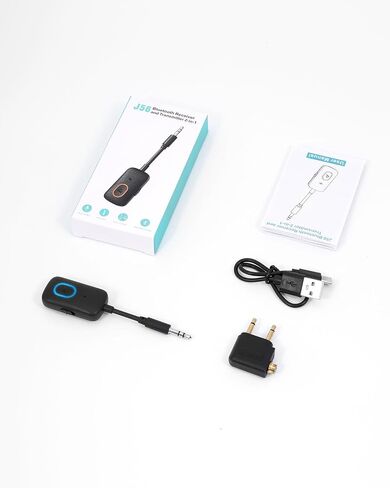 Bluetooth 5.4 Adapter for Car, Upgraded 2-in-1 Aux Transmitter & Receiver with Hands-Free Calls & 180° Swivel Bend, Wireless Audio Adapter for PC, TV, Speakers, Airplane Travel in Kuwait