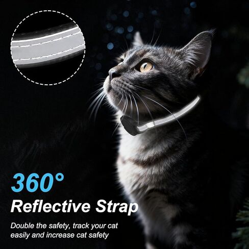 طوق تعقب Google Cat GPS (Android فقط) جهاز تعقب نشاط القطط الذكي | علامة Mini Pet Finder المعتمدة، مضادة للفقدان، بدون اشتراك، مناسبة للحيوانات الأليفة والمركبات والأشياء - عبوة واحدة in Kuwait