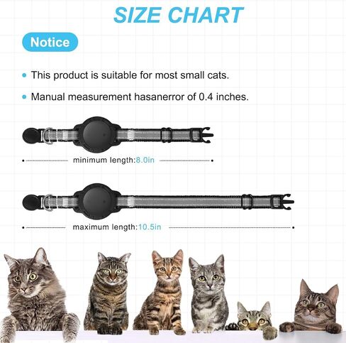 طوق تعقب Google Cat GPS (Android فقط) جهاز تعقب نشاط القطط الذكي | علامة Mini Pet Finder المعتمدة، مضادة للفقدان، بدون اشتراك، مناسبة للحيوانات الأليفة والمركبات والأشياء - عبوة واحدة in Kuwait