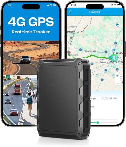 CXK GPS Tracker for Vehicles 4G LTE Global Tracker Device for Vehicles | 180-Day Standby Life Real-Time Alerts Car Tracker, 6-Month Route History, Strong Magnet, IP65 Waterproof, Subscription Needed in Saudi Arabia