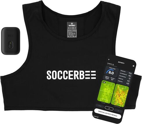 SOCCERBEE-BEE PRO 2 - Sports GPS Tracker & Vest for Outdoor Sports | 30days Trial Included & Subscription Requierd | Soccer Training Equipment | Fitness Tracker (Medium) in Kuwait